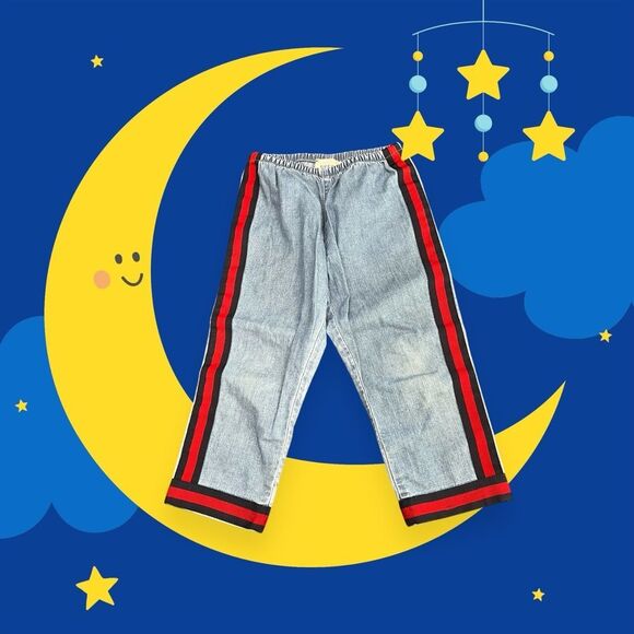 Gucci Kids Light Blue Denim With Web Line - Picture 1 of 6